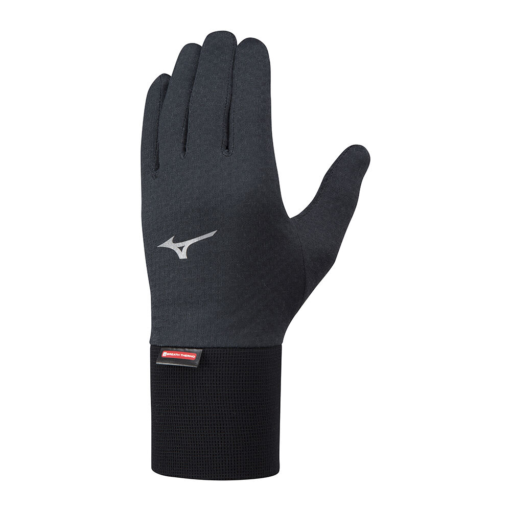 Panske Rukavice Mizuno BT Lightweight Bezecke Čierne Vypredaj WJVL37698
